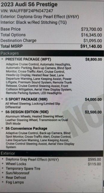used 2023 Audi S6 car, priced at $54,974