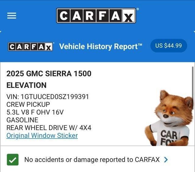 used 2025 GMC Sierra 1500 car, priced at $51,974