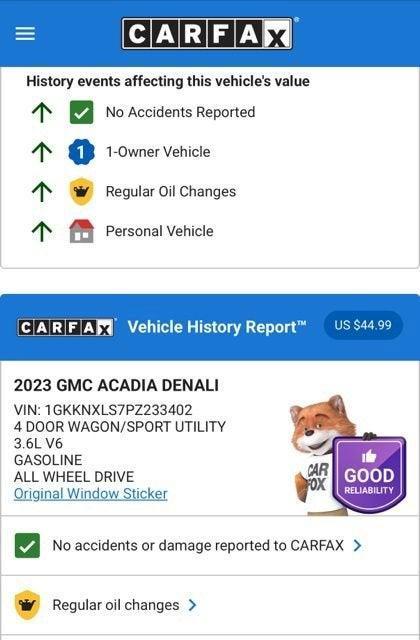 used 2023 GMC Acadia car, priced at $36,974