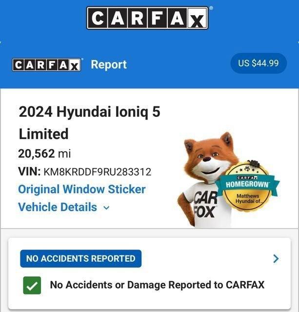 used 2024 Hyundai IONIQ 5 car, priced at $33,974