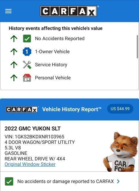 used 2022 GMC Yukon car, priced at $49,974