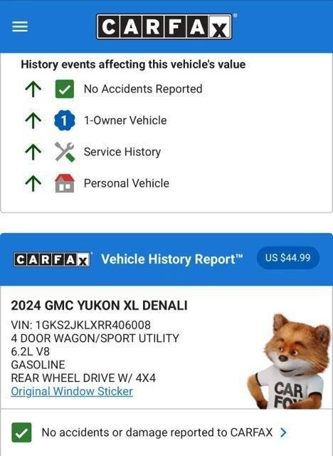 used 2024 GMC Yukon XL car, priced at $72,974