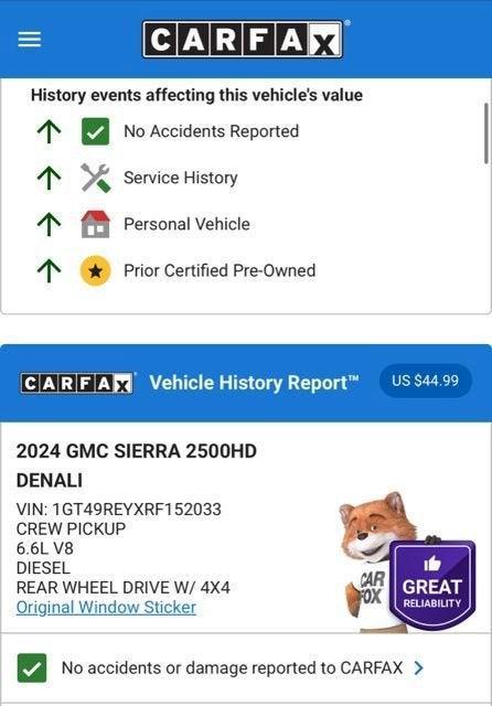 used 2024 GMC Sierra 2500 car, priced at $69,874