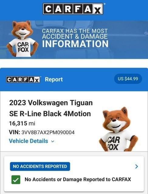 used 2023 Volkswagen Tiguan car, priced at $27,574