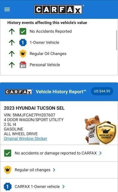 used 2023 Hyundai Tucson car, priced at $22,574