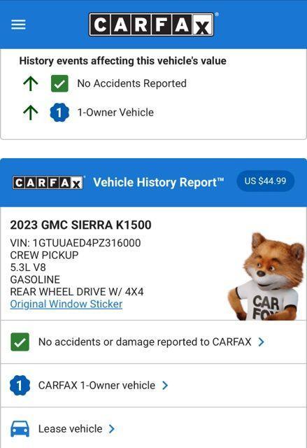 used 2023 GMC Sierra 1500 car, priced at $35,974