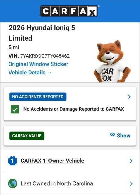 used 2026 Hyundai IONIQ 5 car, priced at $41,974