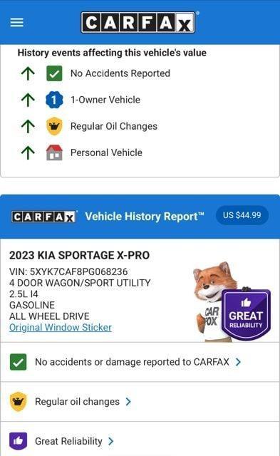 used 2023 Kia Sportage car, priced at $27,574