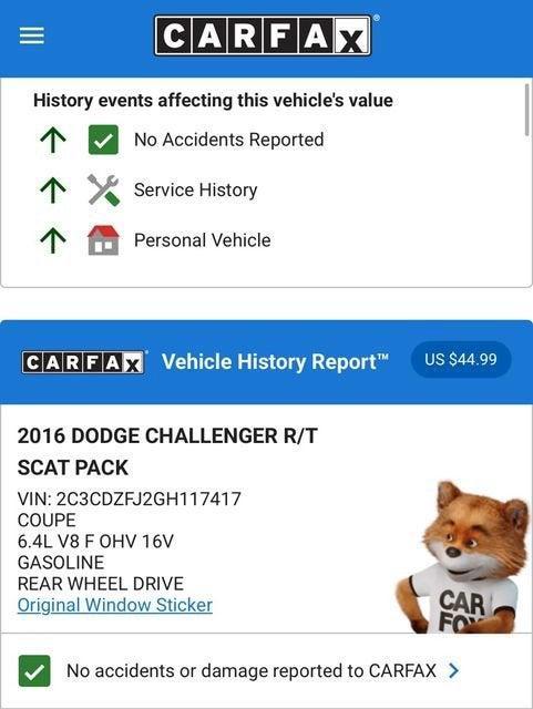 used 2016 Dodge Challenger car, priced at $31,974