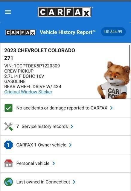 used 2023 Chevrolet Colorado car, priced at $35,854