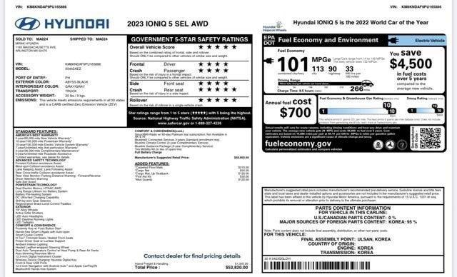 used 2023 Hyundai IONIQ 5 car, priced at $23,574