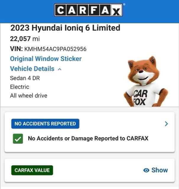 used 2023 Hyundai IONIQ 6 car, priced at $27,974