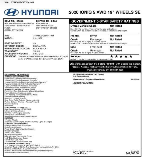 used 2026 Hyundai IONIQ 5 car, priced at $35,974