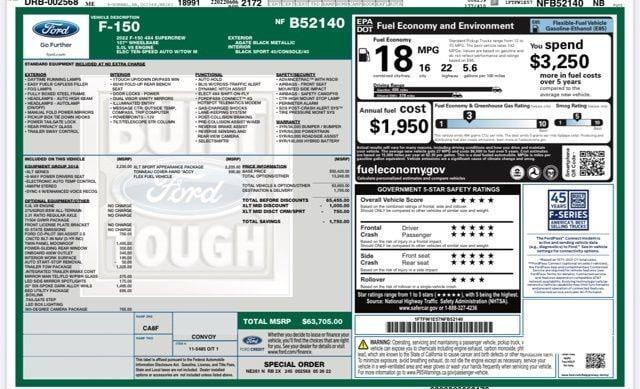 used 2022 Ford F-150 car, priced at $41,574