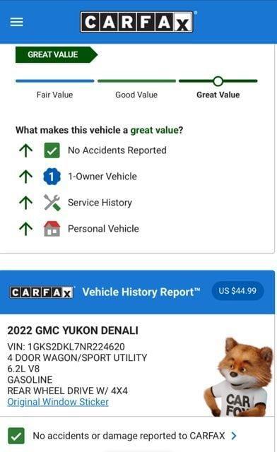 used 2022 GMC Yukon car, priced at $50,974