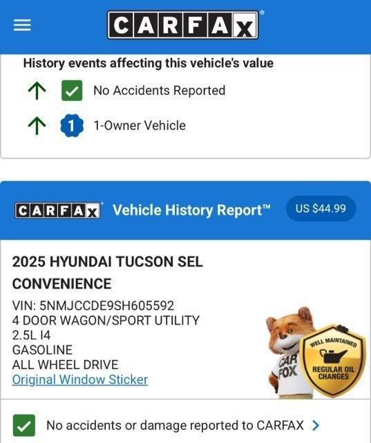 used 2025 Hyundai Tucson car, priced at $30,974