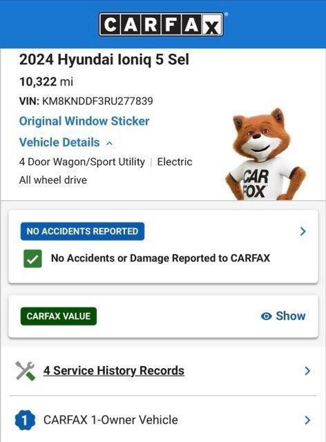 used 2024 Hyundai IONIQ 5 car, priced at $27,924