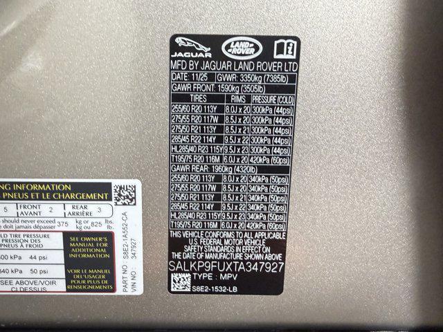 new 2026 Land Rover Range Rover car, priced at $129,081