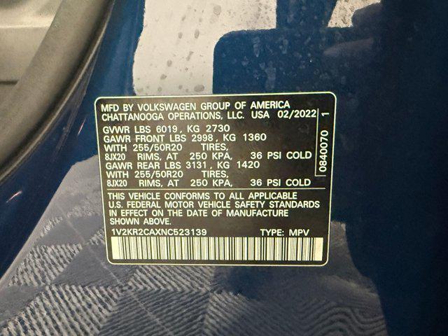 used 2022 Volkswagen Atlas car, priced at $27,698