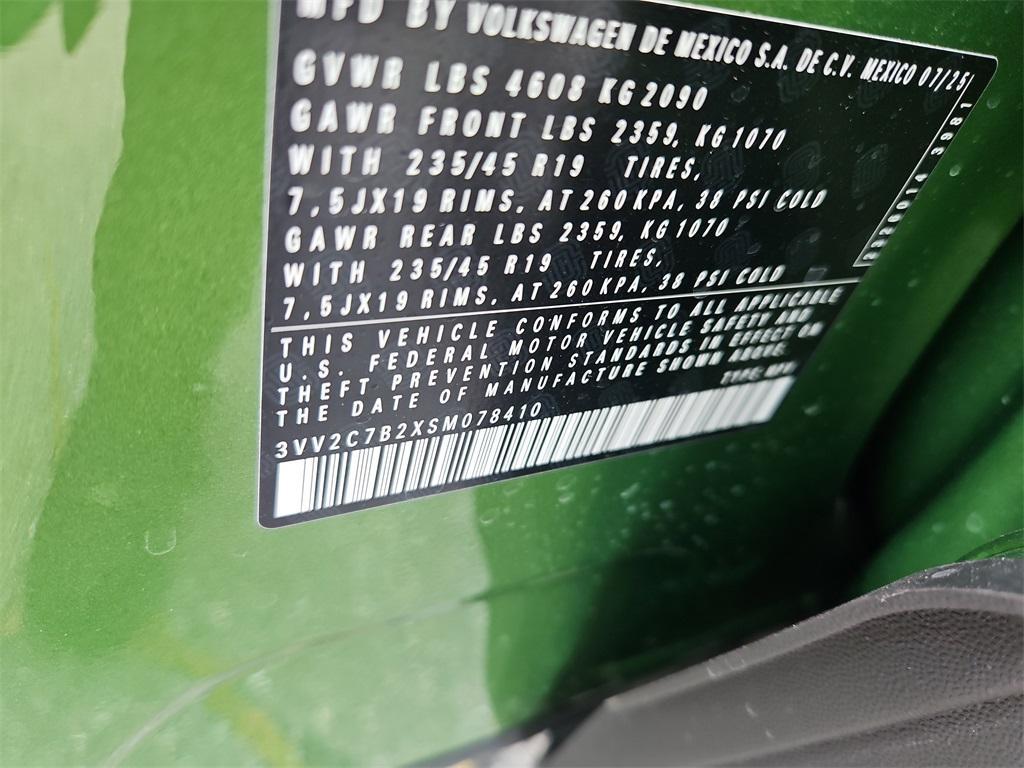 new 2025 Volkswagen Taos car, priced at $33,945