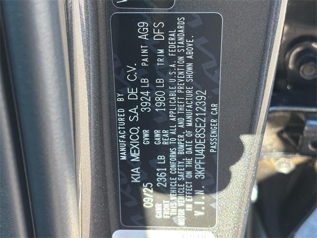 new 2025 Kia K4 car, priced at $24,162