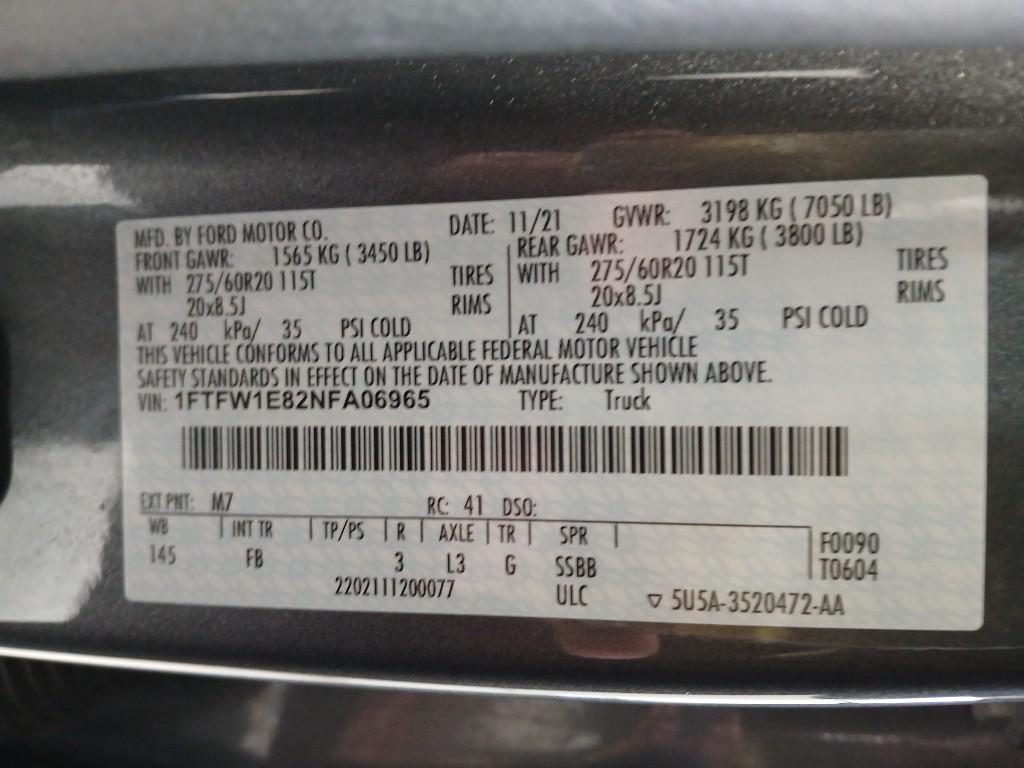 used 2022 Ford F-150 car, priced at $36,000