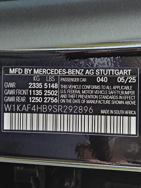 new 2025 Mercedes-Benz C-Class car, priced at $53,635