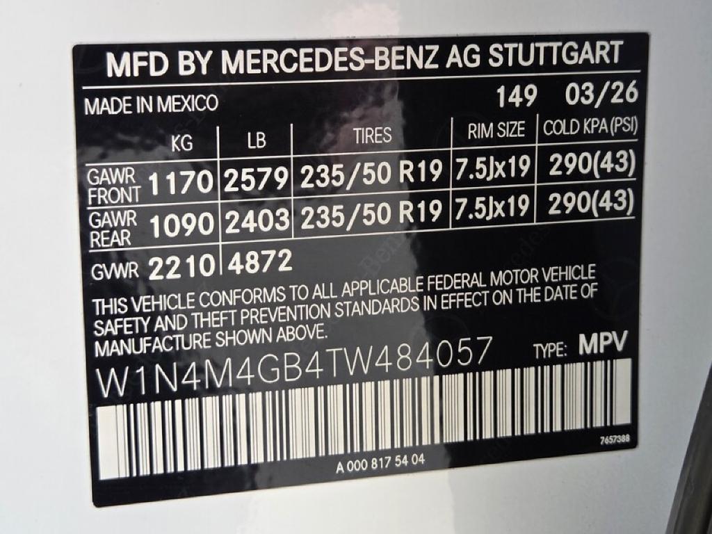 new 2026 Mercedes-Benz GLB 250 car, priced at $47,455