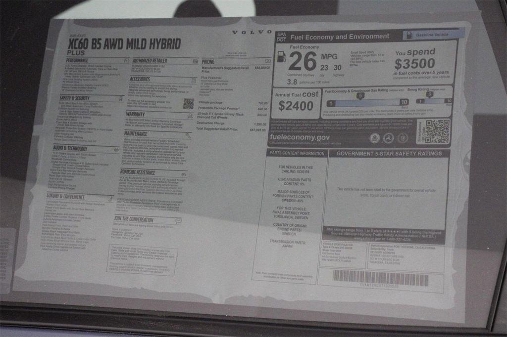 new 2026 Volvo XC60 car, priced at $57,985