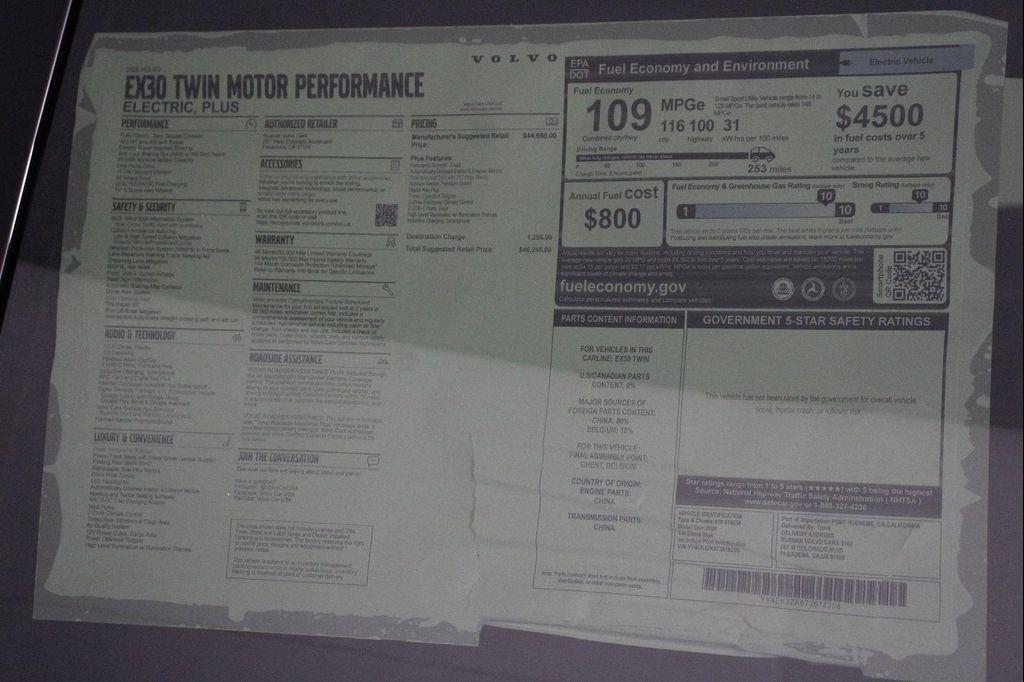 new 2026 Volvo EX30 car, priced at $46,345