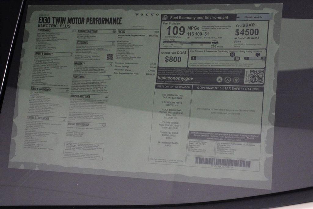 new 2026 Volvo EX30 car, priced at $46,980