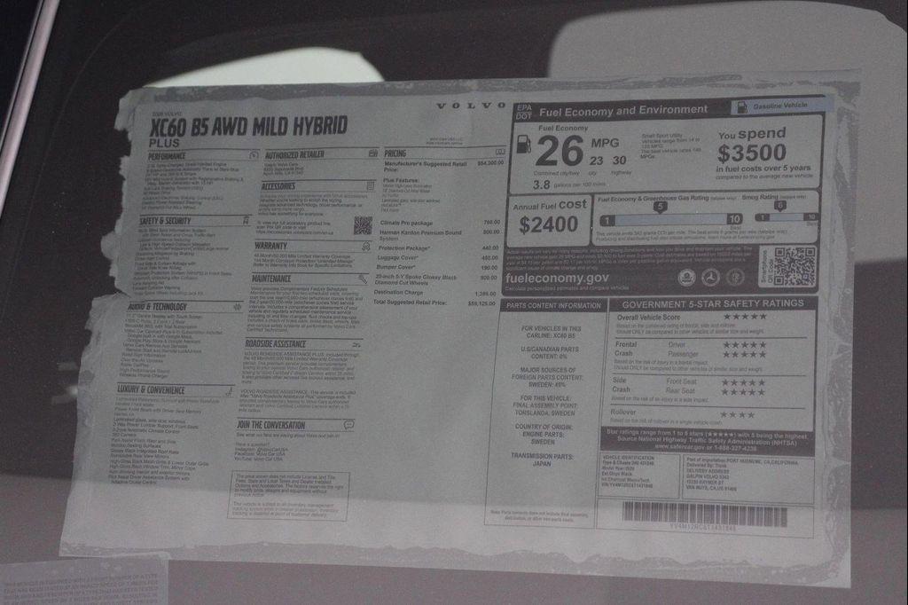 new 2026 Volvo XC60 car, priced at $59,125