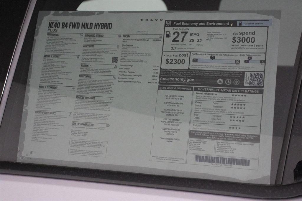 new 2026 Volvo XC40 car, priced at $46,975