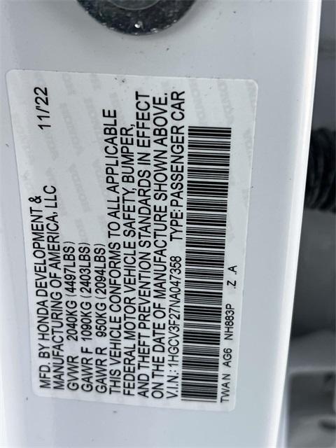 used 2022 Honda Accord Hybrid car, priced at $27,478