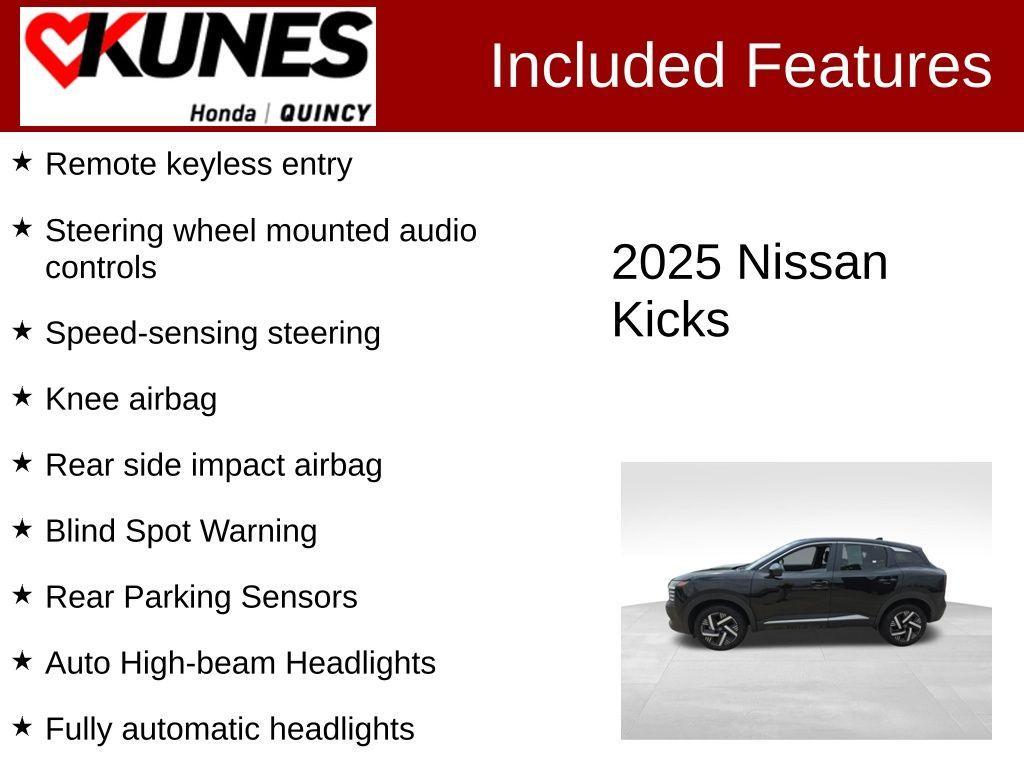 used 2025 Nissan Kicks car, priced at $20,412