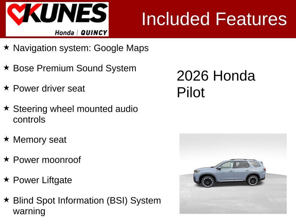 new 2026 Honda Pilot car, priced at $54,657