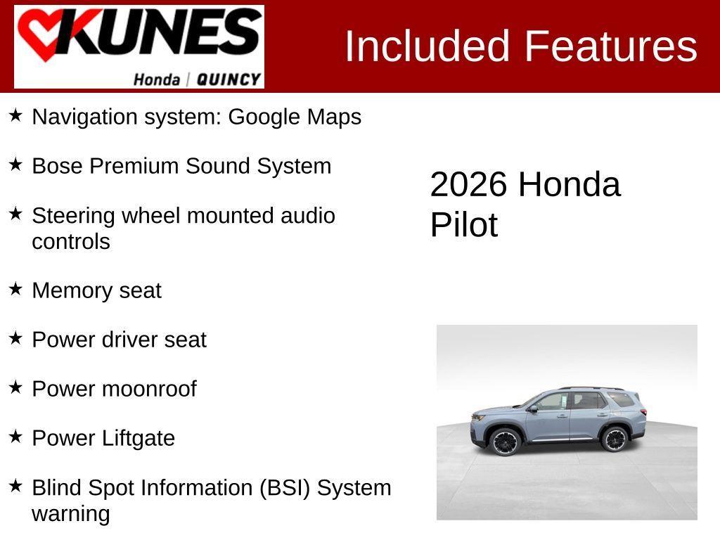 new 2026 Honda Pilot car, priced at $52,657