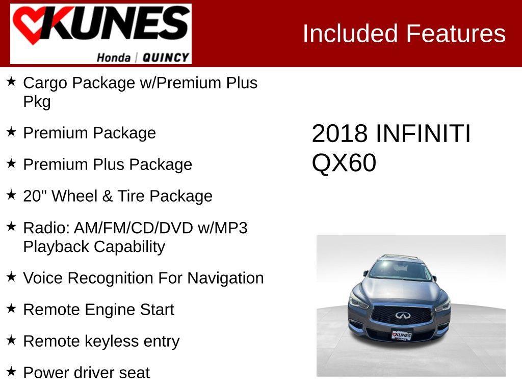 used 2018 INFINITI QX60 car, priced at $11,257