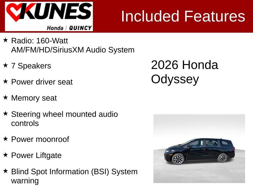 new 2026 Honda Odyssey car, priced at $42,372