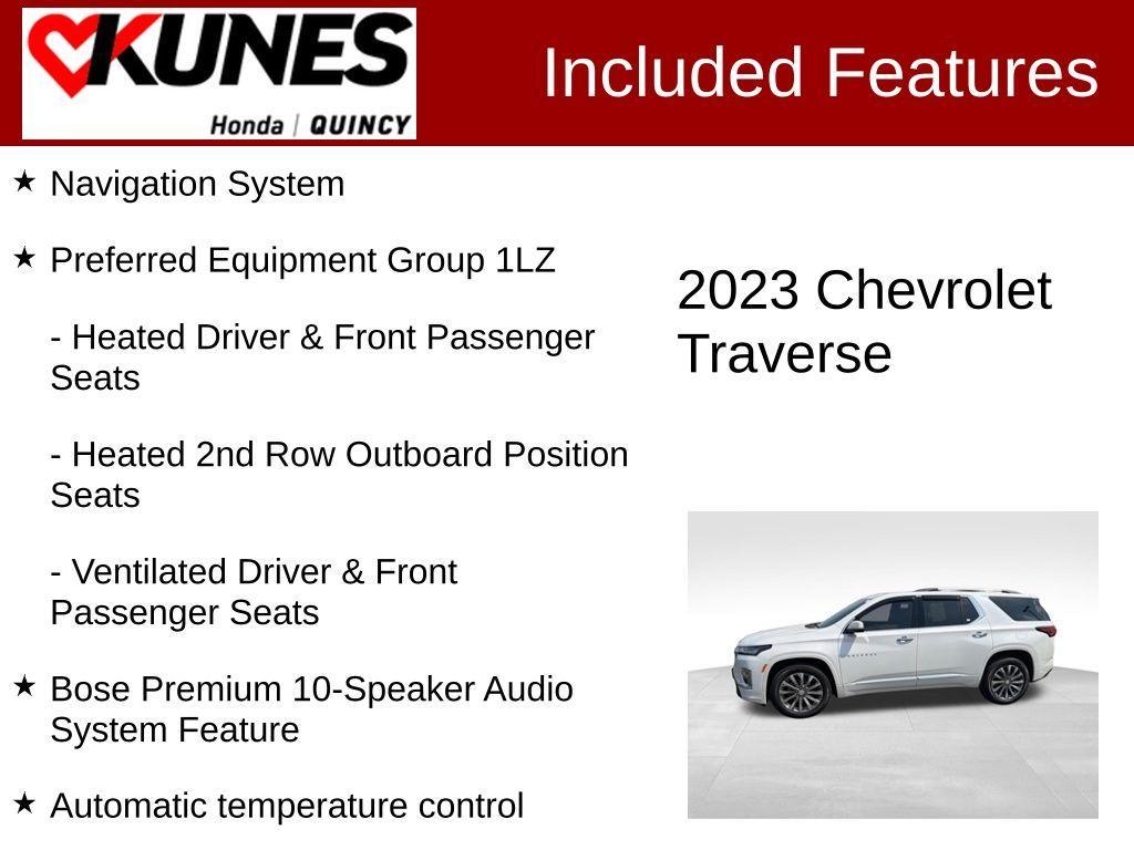 used 2023 Chevrolet Traverse car, priced at $35,411