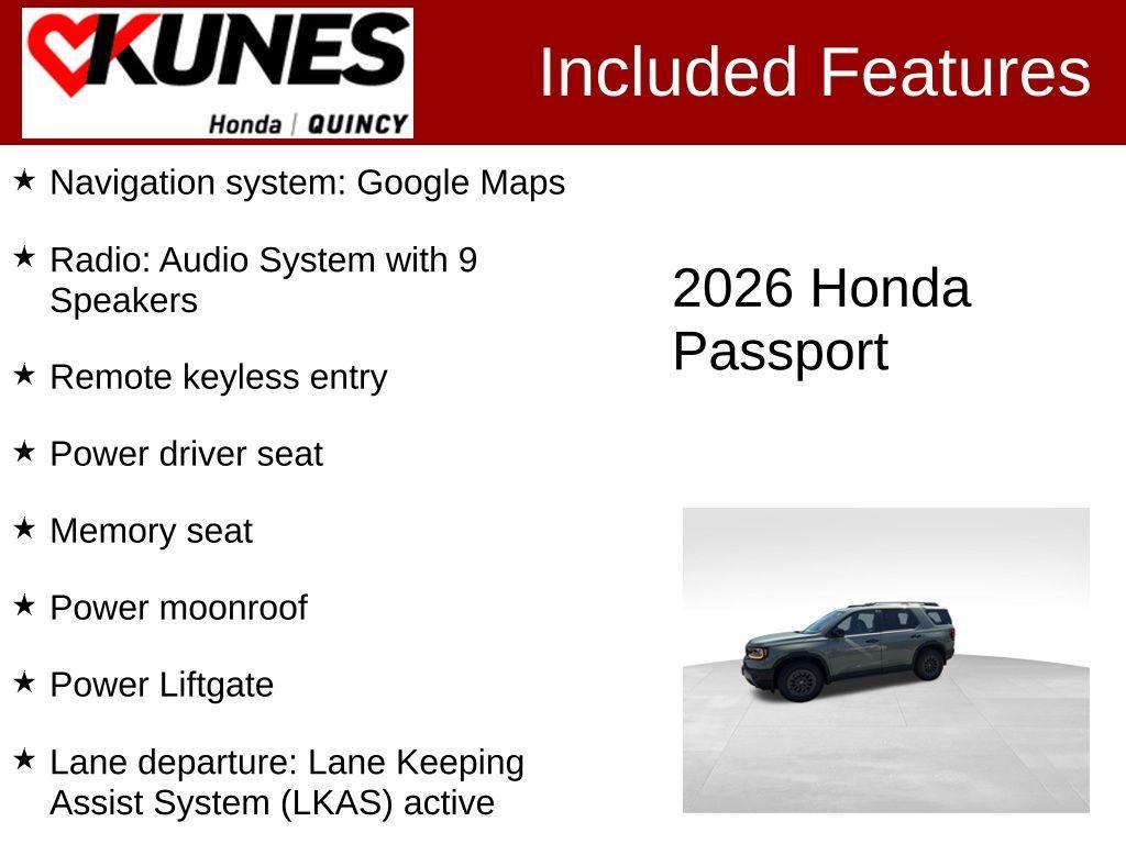 used 2026 Honda Passport car, priced at $50,509