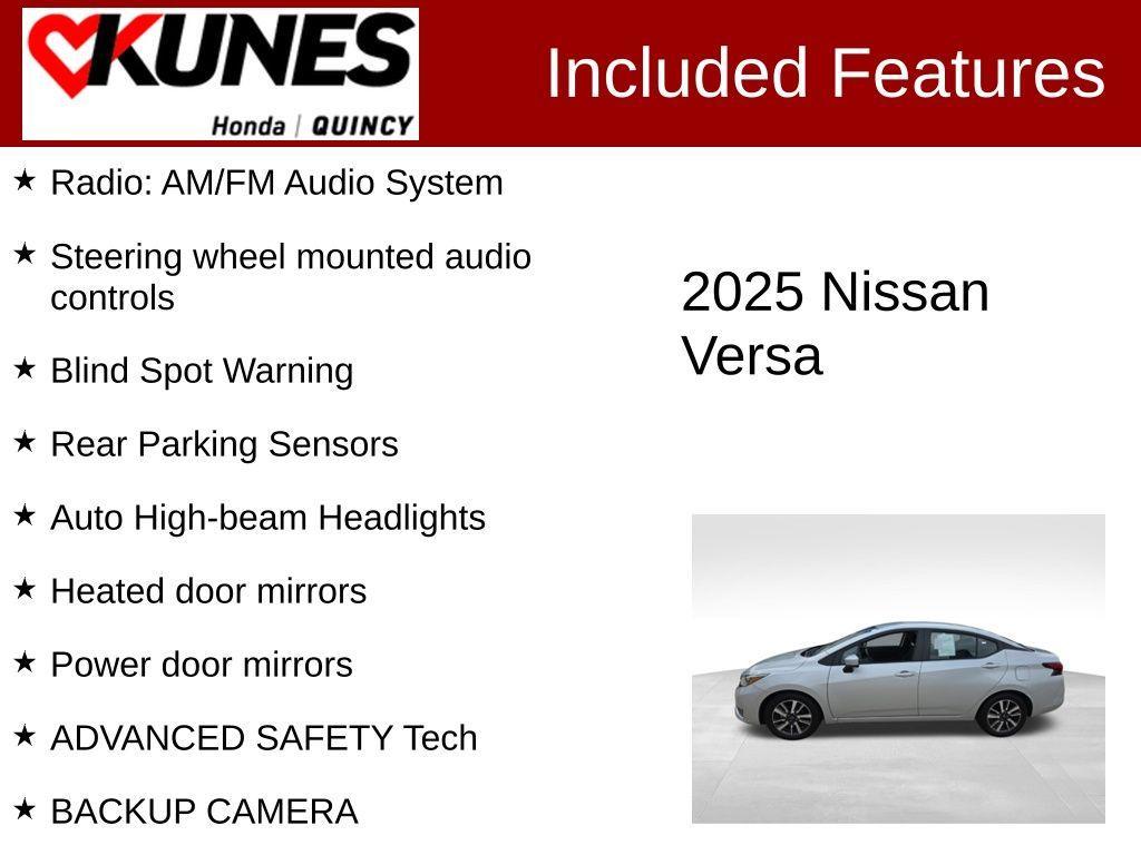 used 2025 Nissan Versa car, priced at $15,351