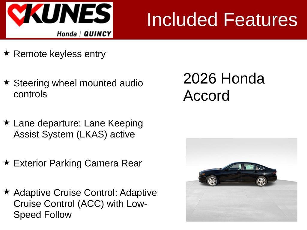 new 2026 Honda Accord car, priced at $29,502