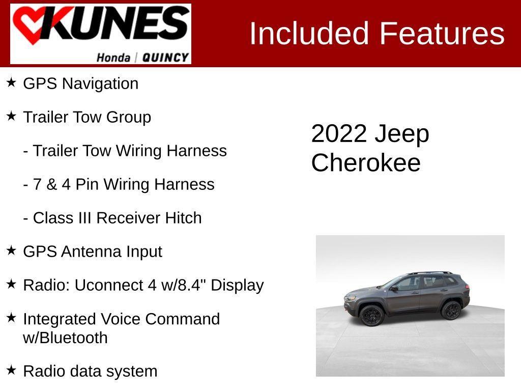 used 2022 Jeep Cherokee car, priced at $21,903