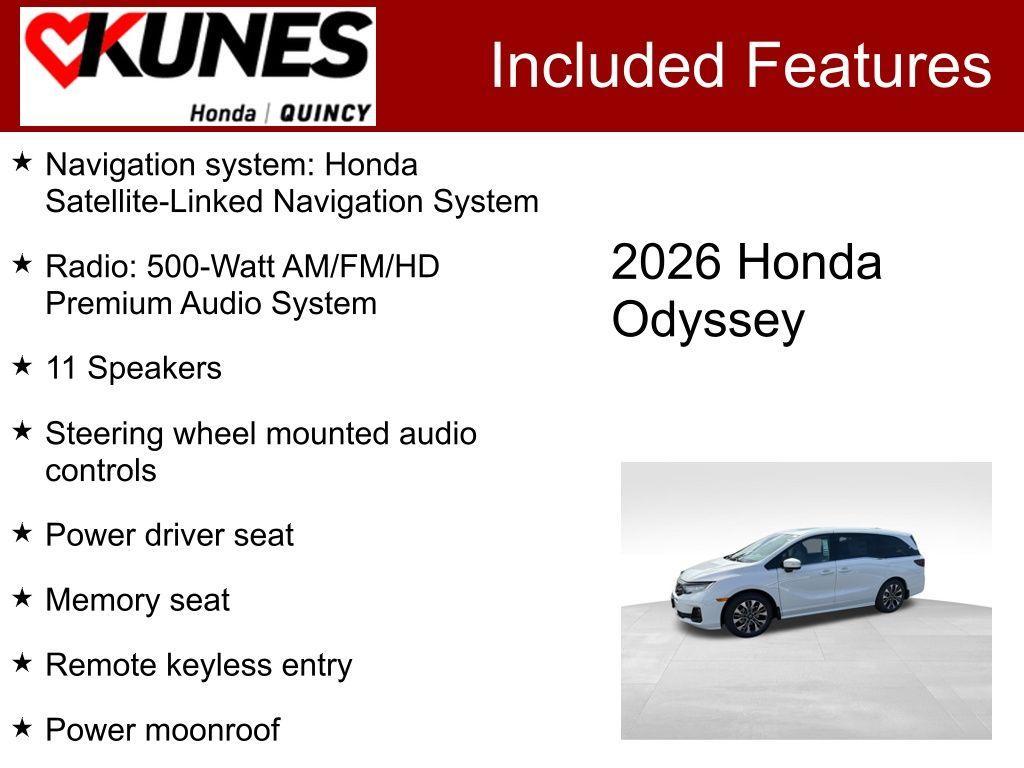new 2026 Honda Odyssey car, priced at $54,057
