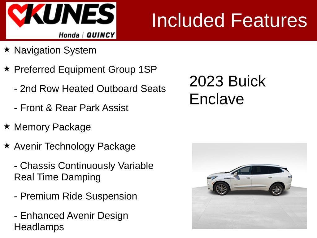 used 2023 Buick Enclave car, priced at $39,207