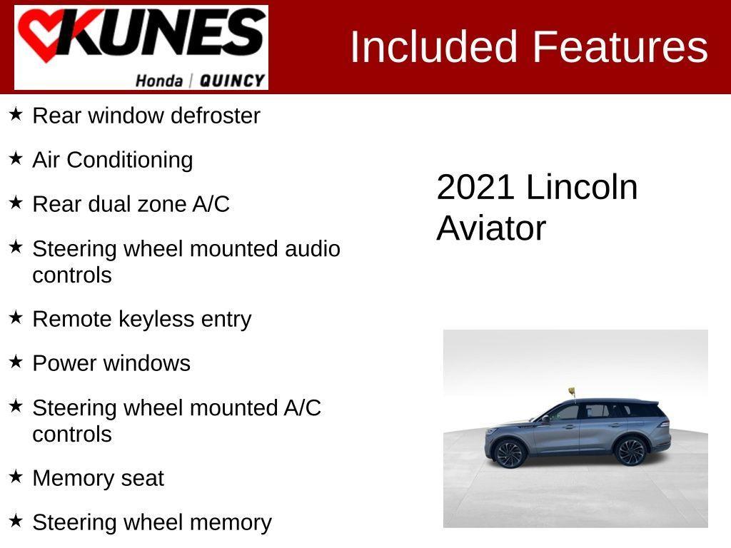 used 2021 Lincoln Aviator car, priced at $34,238