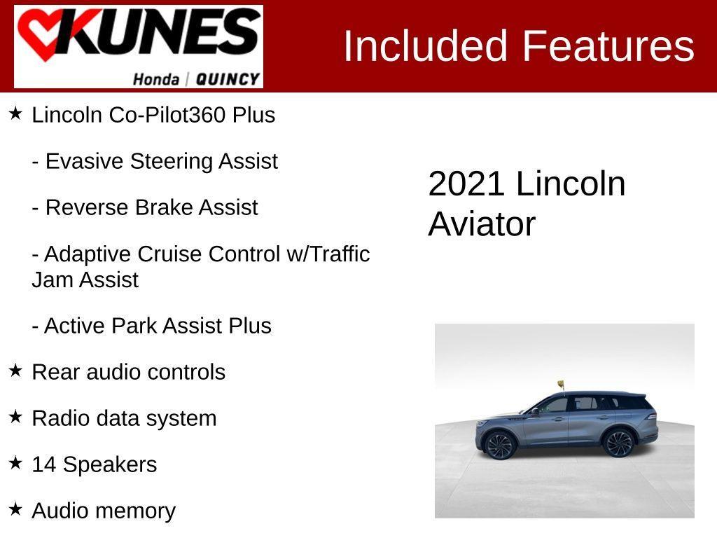used 2021 Lincoln Aviator car, priced at $34,238