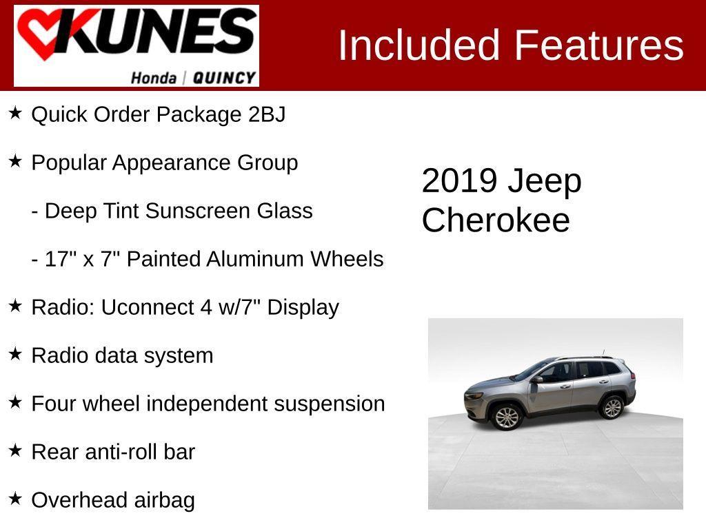 used 2019 Jeep Cherokee car, priced at $14,470