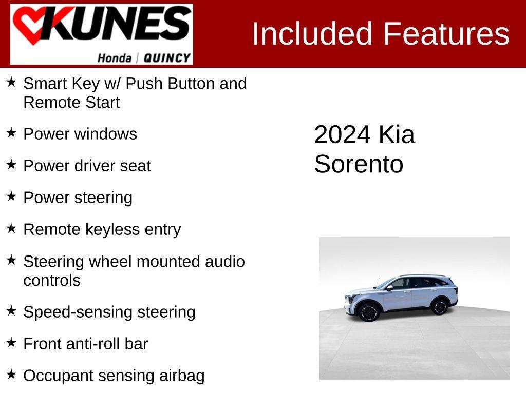 used 2024 Kia Sorento car, priced at $27,412